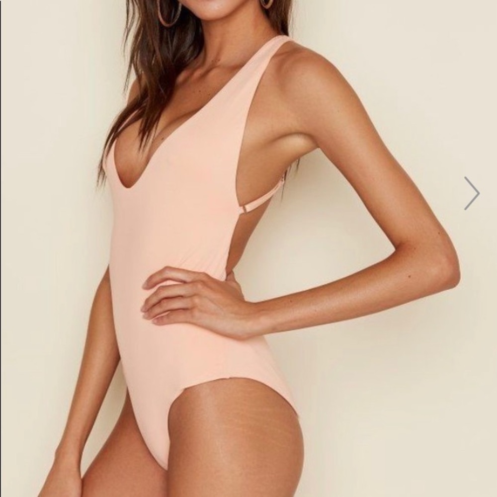 Dippin Daisy Peach Laguna One-Piece Swimsuit Med